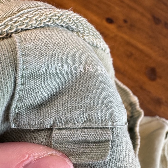 AMERICAN EAGLE Women’s Oversized Big Hug Reverse Sweatshirt Green Cotton Size S - Picture 5 of 7